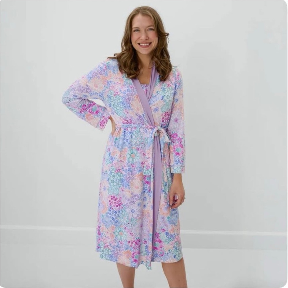 Little Sleepies Doodle Bloom bamboo Robe